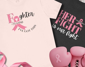 Breast Cancer Awareness Shirt, Fighter & Supporter Shirts, Personalized #Team Shirts, Her Fight Is Our Fight Tee, Custom Breast Cancer Tees