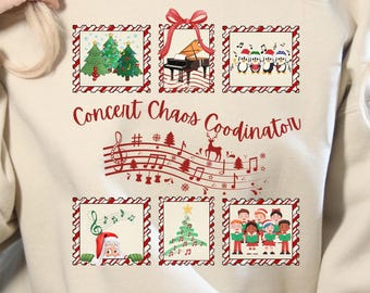 Music Teacher Christmas Sweatshirt, Band Teacher Christmas Sweatshirt, Chorus Teacher Christmas Sweatshirt, Unisex Holiday Music Sweatshirt