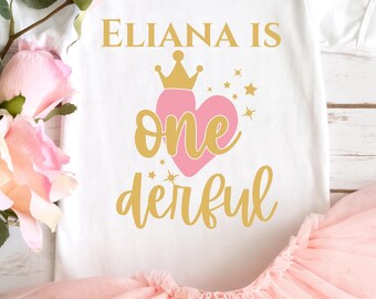 Personalized First Birthday Shirt for Girls • Onederful Custom 1st bday shirt