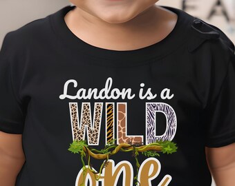 Wild One Personalized 1st Birthday Shirt • Custom Matching Family Birthday T-Shirts • Cake Smash Tee • Infant, Adult, Youth, and Toddler Tee