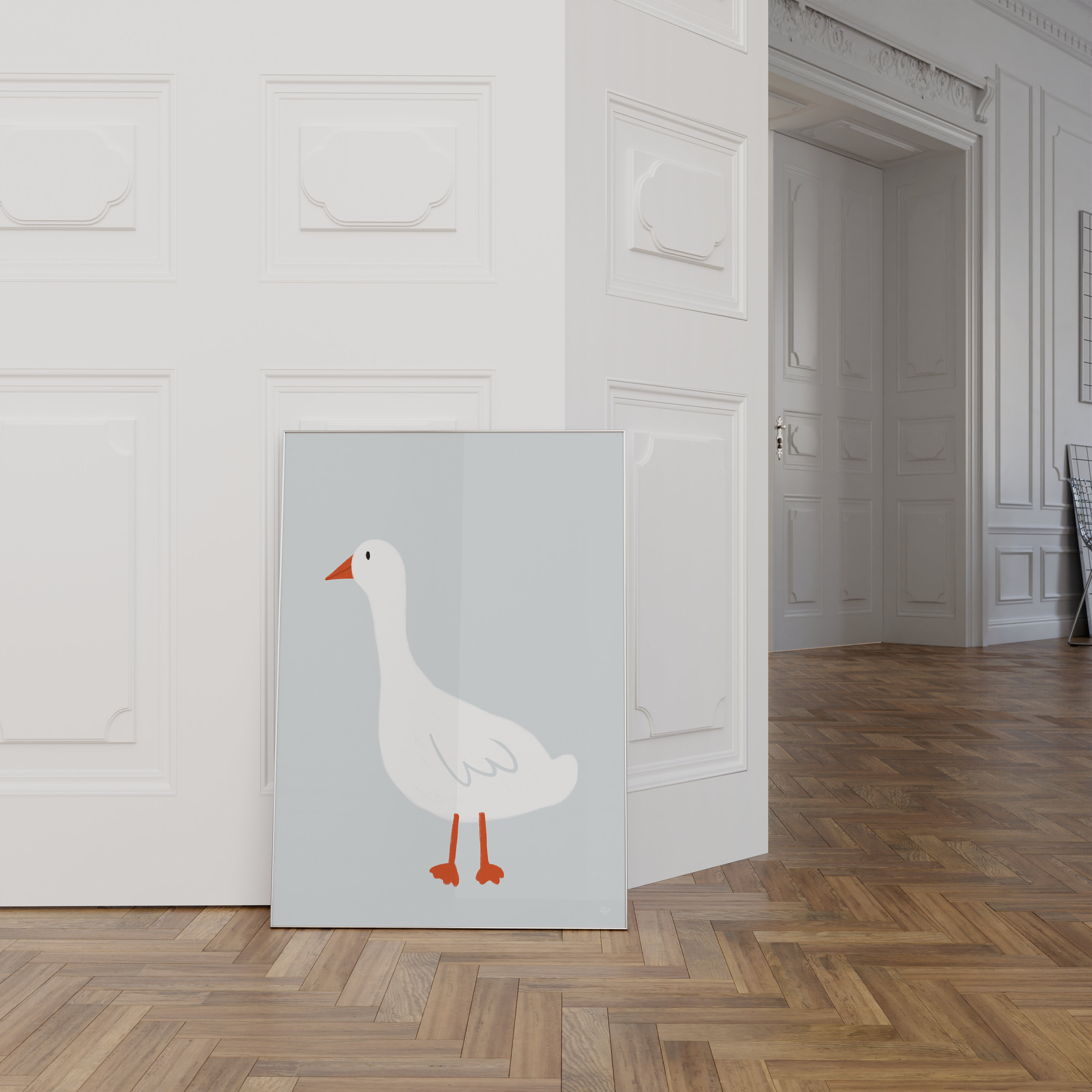 Silly Goose Wall Art, Cute Goose Poster, Nursery Printable Art, Baby ...