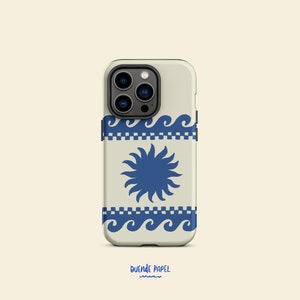 Ocean Waves and Sun Tough Case for iPhone®, Beachy Phone Case For Iphone 12 Pro, Iphone 13 Pro Case, Iphone 14 Pro Case, Iphone 15 Pro Case