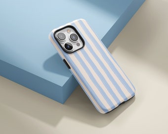 Society6 iPhone4/4S,5用 vintage dark blue stripes by Her Art Large Ocean Blue and Black Stripes | Horizontal Large