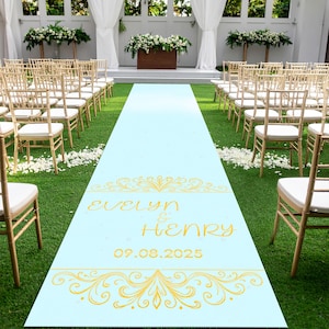 Benutzerdefinierte Hochzeit Gangläufer, elegantes Hochzeitsdekor, formale Hochzeit Dekorationen, Hochzeit Zeremonie Zubehör, Hochzeitsideen, personalisierte Teppich