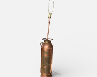 Antique The Underwriters Empty Fire Extinguisher Knight & Thomas 1898 Lamp 47”