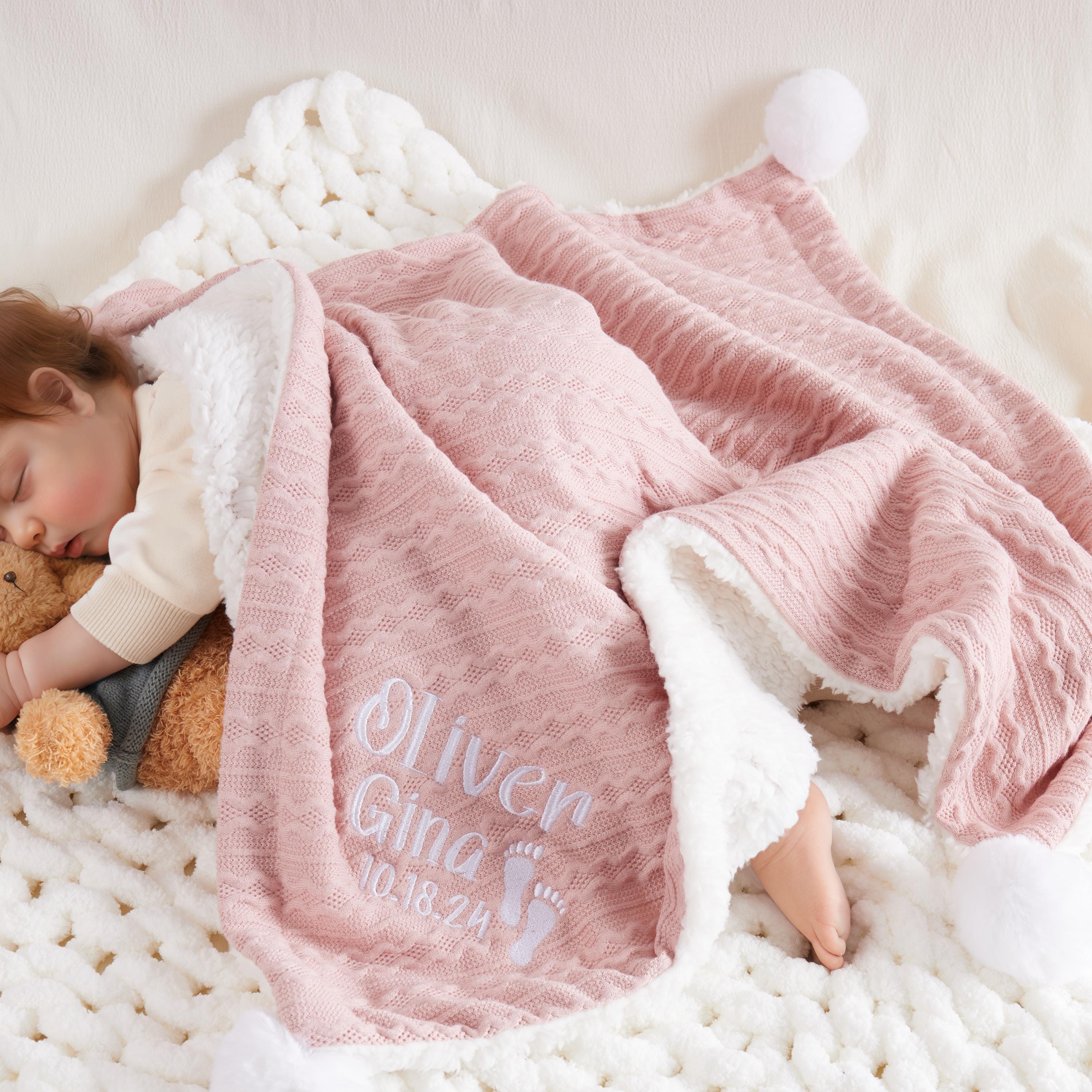 Luxury baby blankets personalized online