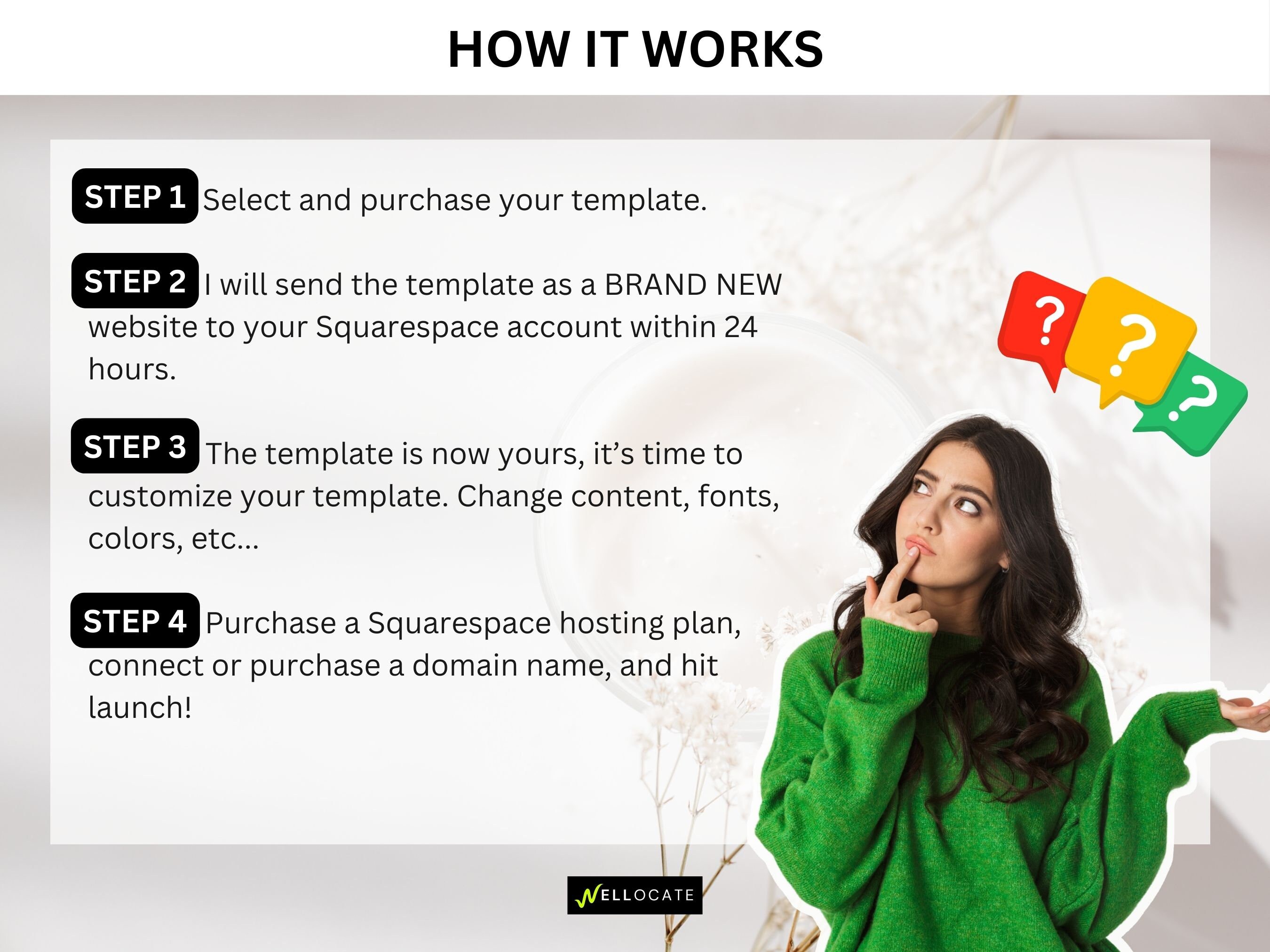 Minimal Squarespace Template for Coaching Consultant Agency Personal
