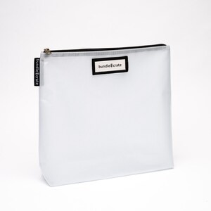 Organizing Zipper Pouch (Large) with Snap-on Label Holder | Cube Storage | Storage Bins