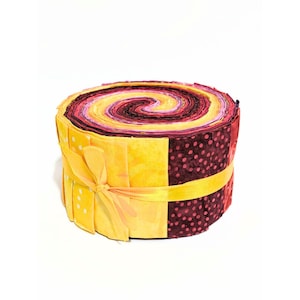 Rainbow Batik Quilting Jelly roll Cotton Fabric Bundle 2.5"x 40" Strips