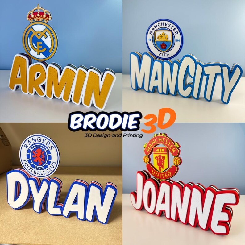 Personalized Real Madrid 3D Printed Name Plate | Soccer Fan Gift image 11