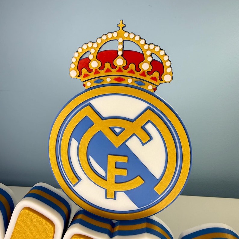Personalized Real Madrid 3D Printed Name Plate | Soccer Fan Gift image 2
