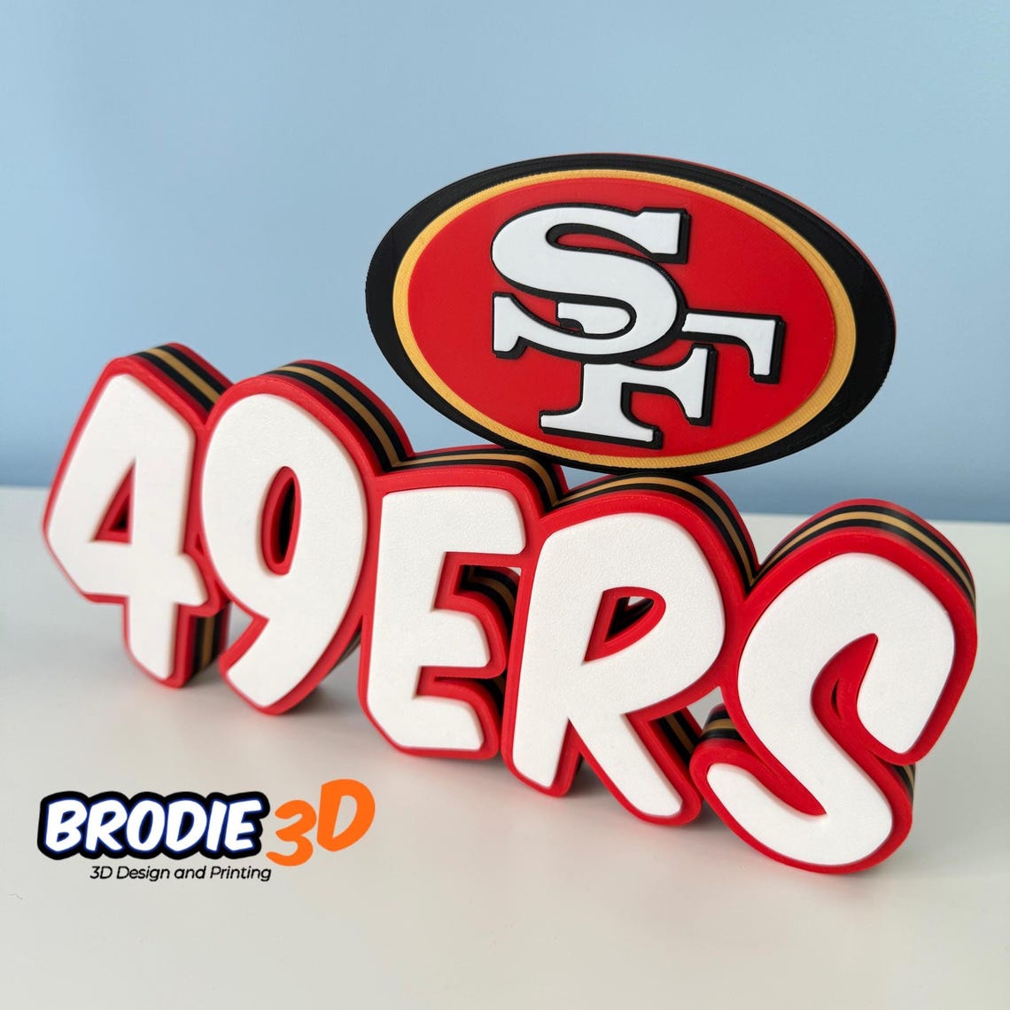 Custom 49ers Name Sign: 3D Printed Football Fan Gift - Etsy
