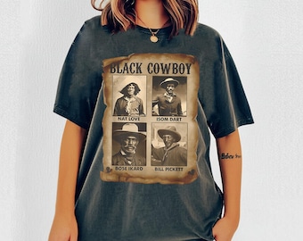 Black Cowboy Western Rodeo Melanin Black History Texas tshirt, black cowboy shirt, black history shirt, melanin cowboy tee