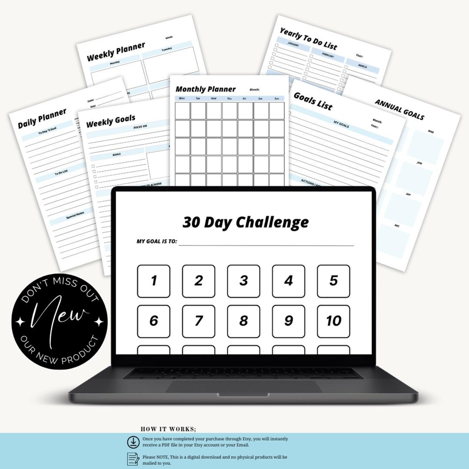 Goal Planning Workbook, Productivity Planner, Personal Development ...