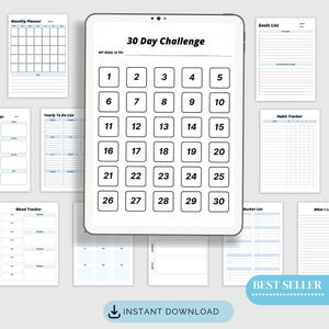 Goal Planning Workbook, Productivity Planner, Personal Development Journal, Daily Goals Notepad, Habit Tracker, Success Organizer
