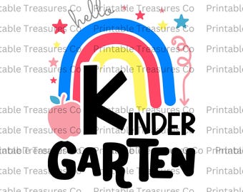 Hallo kleuterschool SVG, eerste schooldag SVG-bundel, leraar waardering cadeau, terug naar school shirtontwerp, ambachtelijke snijbestanden
