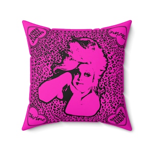 Divine John Water Retro Glam Pink Leopard Print Pillow, Stylish Home Decor, Gift for Friends, Couch Cushion, Fun Throw Pillow