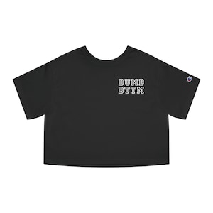 Funny Gay Crop Top | Dumb BTTM| Queer Bimbo Shirt | Masc Bottom Tee | Gay Clubwear | Power Bottom Parody | Campy Kink Crop | Bratcore Top