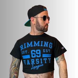 Funny Gay Sex Rimming Jock Shirt, LGBT Pride Tee, LGBTQ Rainbow T-Shirt, Adult Humor Crop Top, Naughty Gift Top