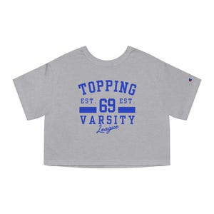 Topping Varsity Crop Top | Gay Jock Top Shirt, Dom Pride Tee, Funny Queer Top Shirt, LGBT Festival Gear, Campy Gay Apparel
