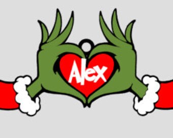 Grinch Heart in Hands svg files for laser & vinyl cutting DIGITAL FILE ONLY