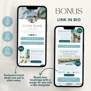 600 Travel Agent Instagram Templates: Social Media Posts & Stories Bundle (Canva)