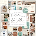 2500 Travel Agent Instagram Templates: Travel Marketing Social Media Bundle (Canva) product logo