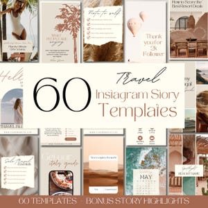 Travel Instagram Story Templates: Blogger & Agent Social Media (Canva)