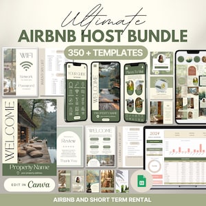 Airbnb Host Bundle: Welcome Book, Instagram Templates, & More (Digital Download)