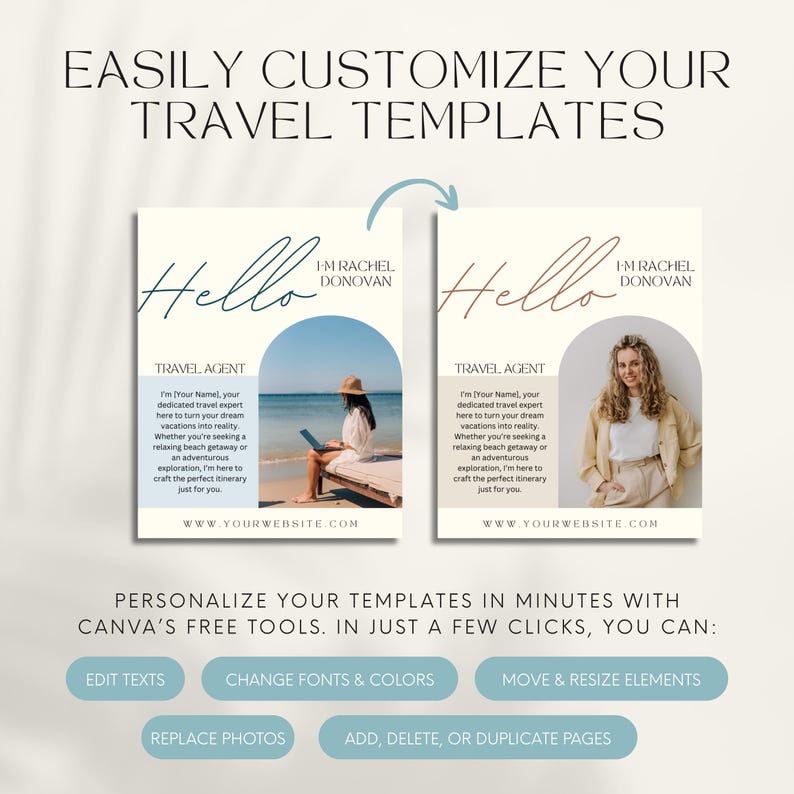 600 Travel Agent Instagram Templates: Social Media Posts & Stories Bundle (Canva)