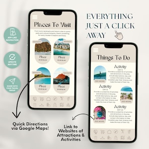 Editable Hawaii Travel Itinerary Template: 40-Page Digital + Printable Travel Guide (Canva)