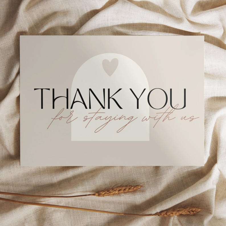 Airbnb Host Card, Airbnb Vacation Rental Card for Guests