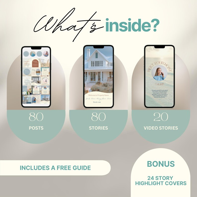 Airbnb Instagram Template Bundle: Social Media Posts, Stories ...