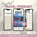 Japan Travel Itinerary Template: Digital Trip Planner (Canva)