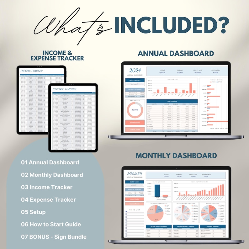 Airbnb Spreadsheet Template, and Expense Tracker, Airbnb Host