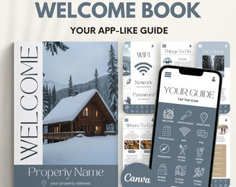 Airbnb Welcome Book Template: Digital & Printable Guest Guide for Hosts (Canva)