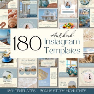 Airbnb Instagram Template, Social Media Posts, Canva Host Social Media, VRBO IG Posts, Short Term Vacation Rental, Instagram Post Airbnb
