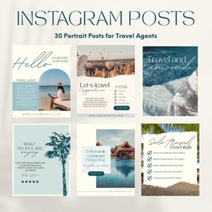 Travel Agent Business Bundle: Forms, Proposal Template, Link in Bio, Business Cards & Instagram Posts for Travel Agencies (Canva)