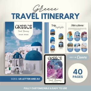 Modello di itinerario di viaggio in Grecia, pianificatore di viaggio, itinerario in Grecia, guida turistica, programma di viaggio, marketing per le vacanze, agente organizzatore di vacanze