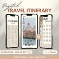 Italy Travel Itinerary Digital Template Travel Planner Schedule Trip Traveling Tour Guide Travel Marketing Holiday Vacation Trip Organizer