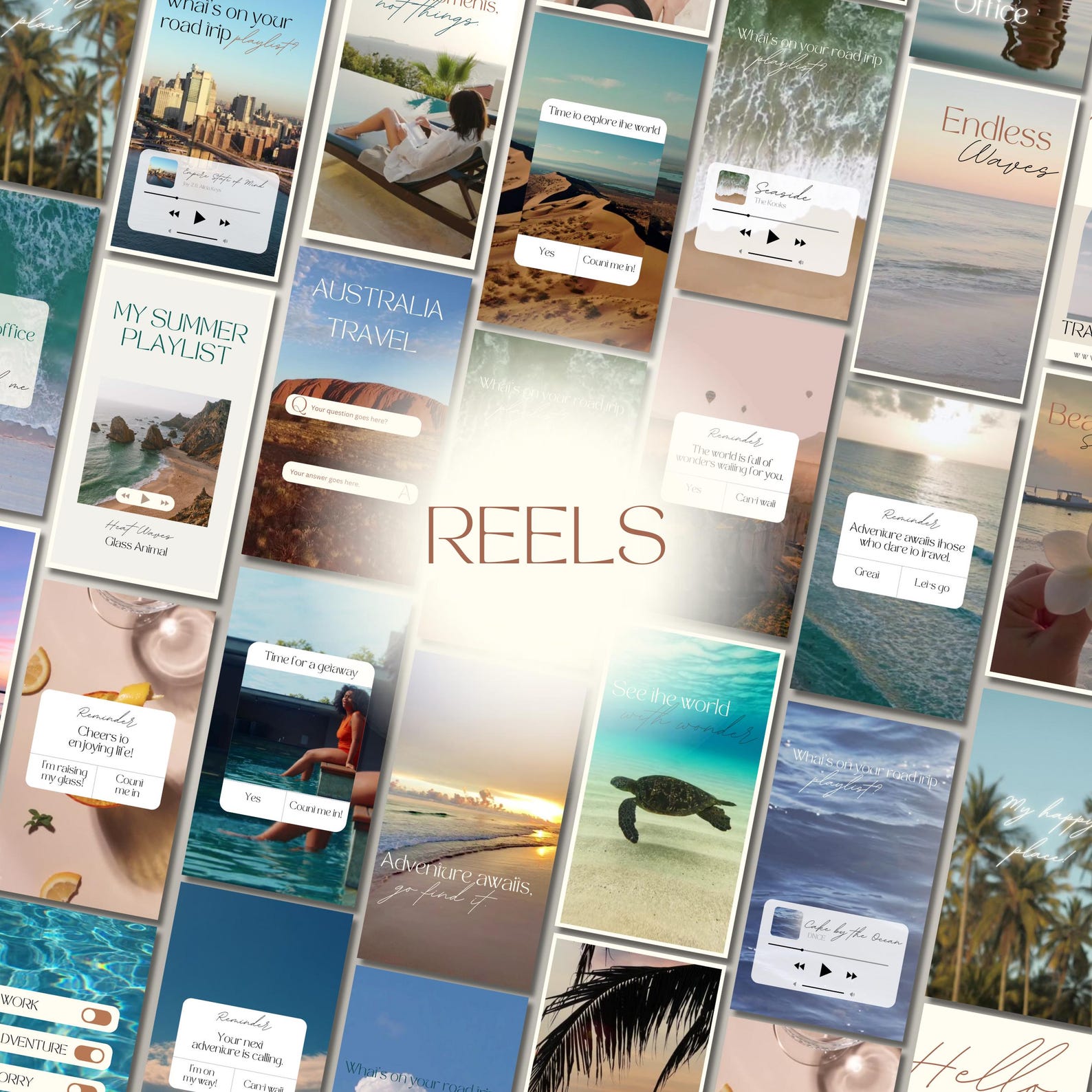 Travel Instagram Bundle Templates, Travel Agent Social Media, Instagram