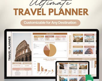 Google Sheets Travel Planner: Itinerary, Budget, Packing (Digital Template)