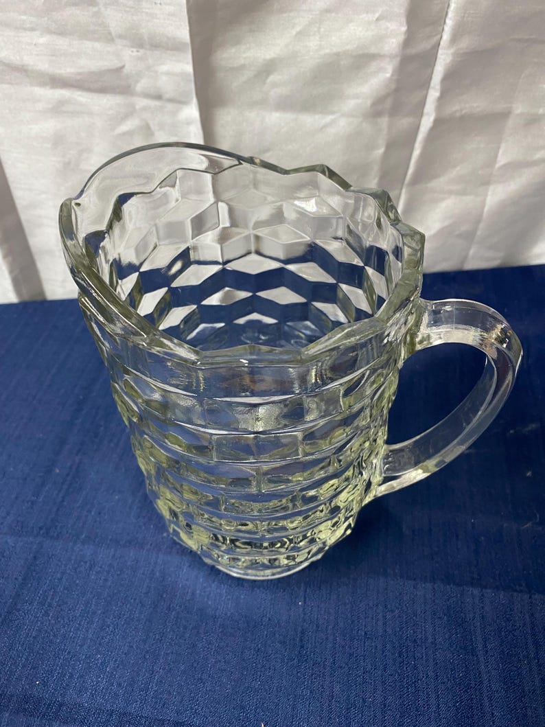 Vintage American Fostoria Glass Water Pitcher - Etsy