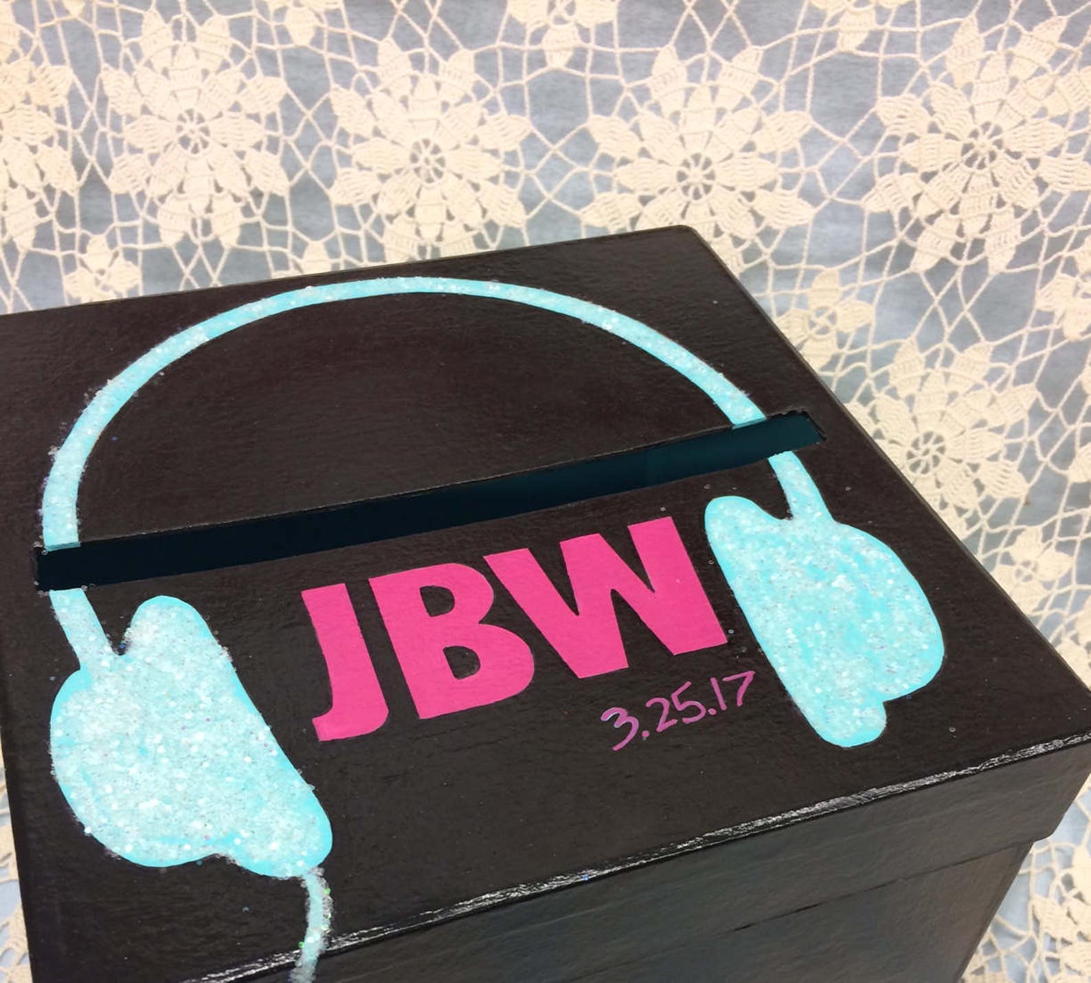 2050 Headphones Bar Mitzvah Money Card Box Bat Mitzvah