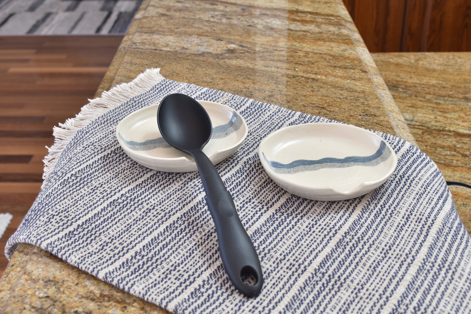 ONE Large colorful spoon rest Ceramic Spoon Holder for Stove Etsy