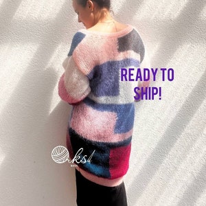 Handcrafted Wool Cardigan Women, Patchwork Crochet Sweater, Vintage Inspired Knitwear, Warm Cozy Layer, Winter Gift for Her