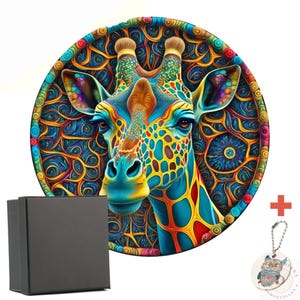 Unique Animal Wooden Jigsaw Puzzles | Giraffe | DIY Crafts | Educational Toys for Adults and Kids | Perfect Gift Idea