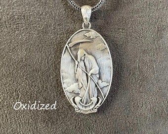 Life and Death Pendant, Grim Reaper Pendant, Angel of Death Necklace, Celebration Of Life,