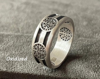 Saint Benedict Ring, Sterling Silver Cross Exorcism Band Ring, Religious Gift, St Benedict Amulet for Devotees, Spiritual Jewelry