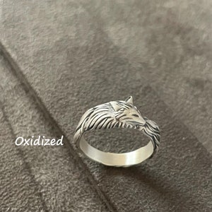 Fox Ring, Sterling Silver Unique Animal Ring,  Handmade Men Band Ring, Minimalist Ring, Anniversary Ring, Ideal for Best Friends Gift